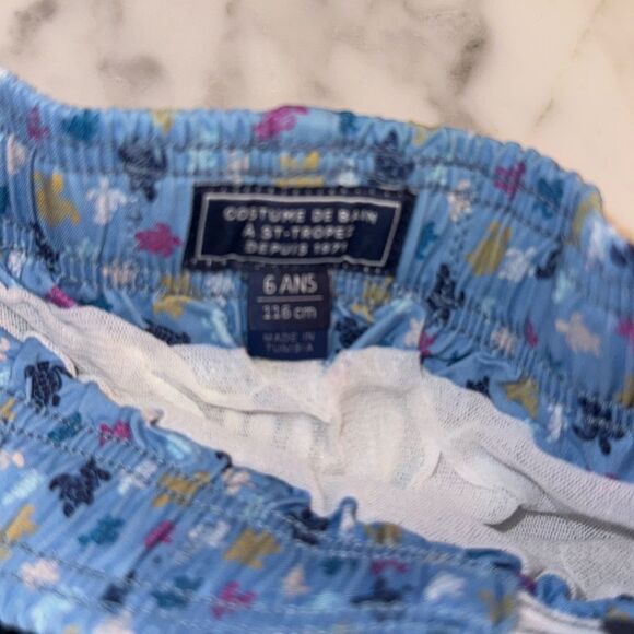 VILEBREQUIN BOYS BLUE MICRO-TURTLE SWIM SHORTS 6Y - Picture 3 of 9